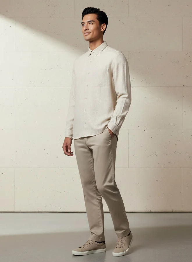 سبلاش فيڤ Men Regular Fit Collared Long Sleeves Shirt